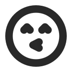 Kissing Face With Smiling Eyes SVG Icon